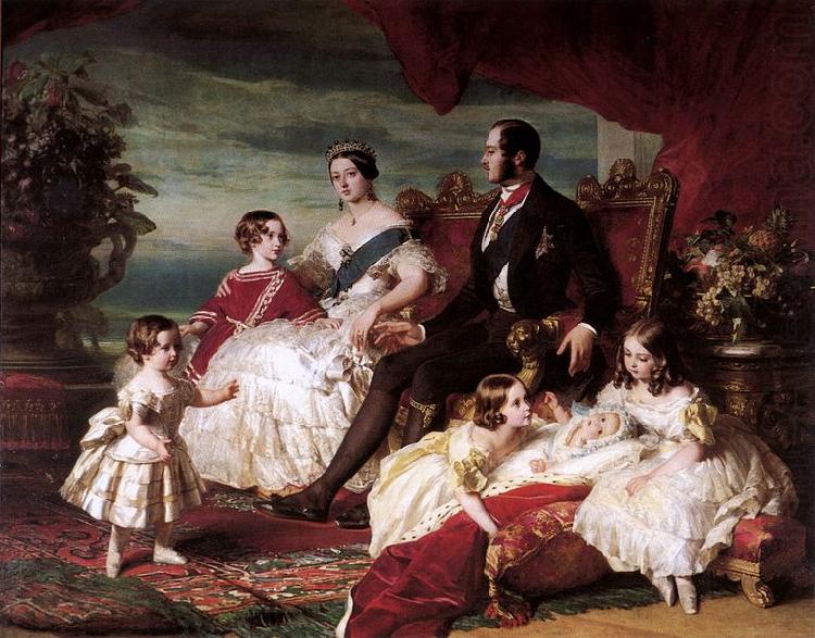 Franz Xaver Winterhalter Portrait of Queen Victoria, Prince Albert, and their children china oil painting image